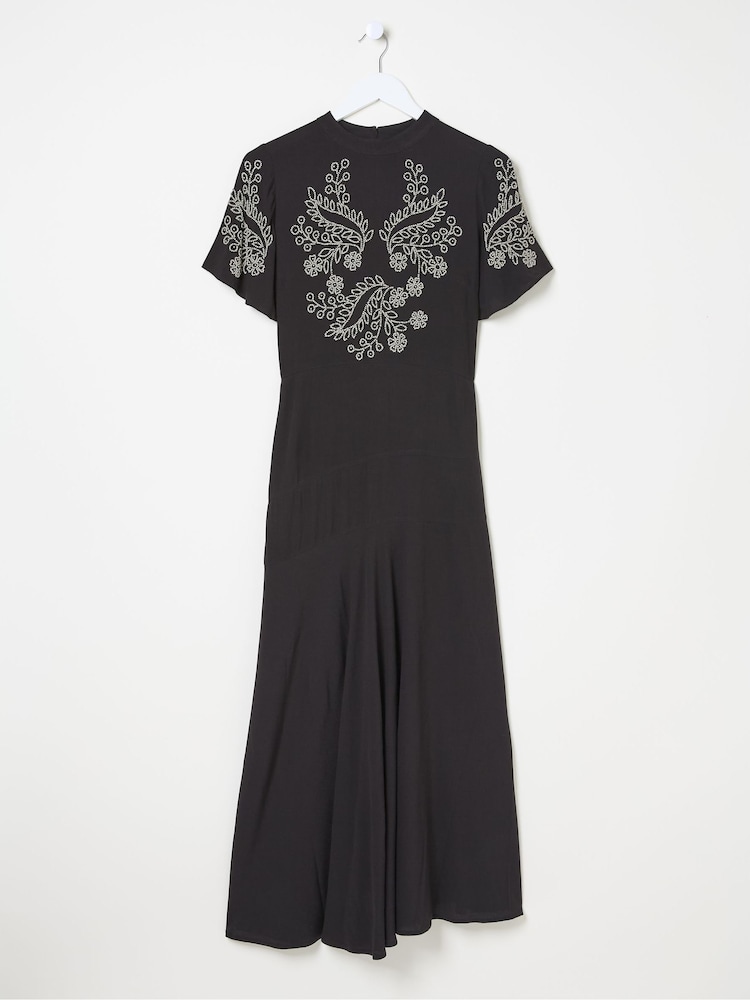 FatFace Margot Black Beaded Maxi Dress - Image 6 of 6 FatFace Margot Black Beaded Maxi Dress - Image 6 of 6