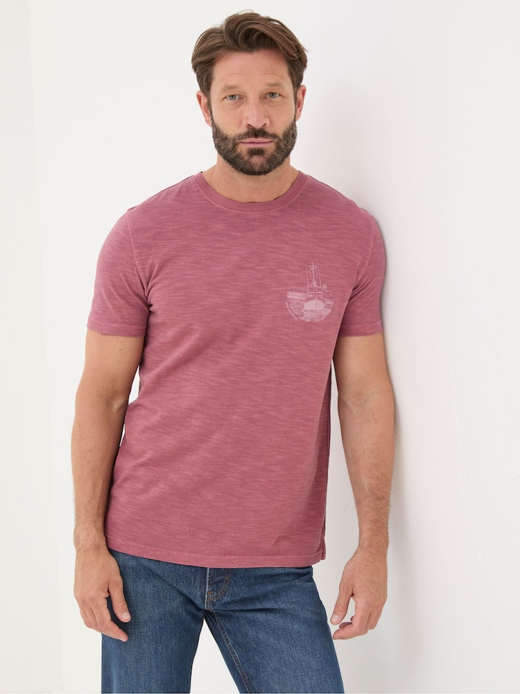 FatFace Pink Ship Happens T-Shirt - Image 1 of 4