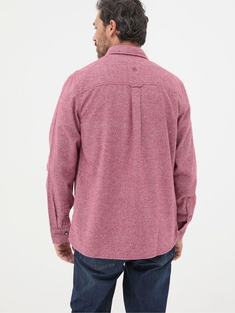 FatFace Red Long Sleeve Malton Shirt - Image 2 of 5 FatFace Red Long Sleeve Malton Shirt - Image 2 of 5
