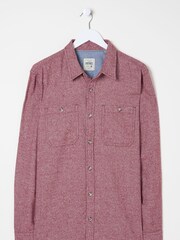 FatFace Red Long Sleeve Malton Shirt - Image 5 of 5