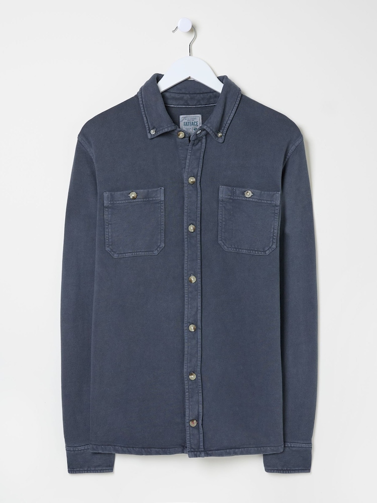FatFace Petworth Blue Cotton Shirt - Image 5 of 5