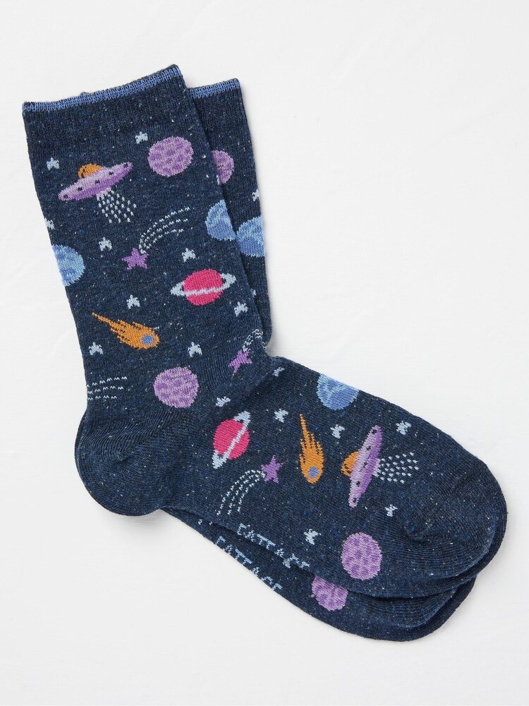 FatFace Blue Space Womens Socks 1 Pack (size 4-7) - Image 1 of 2