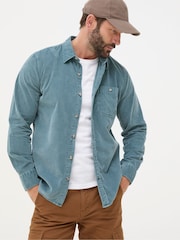 FatFace Green Long Sleeve Cord Shirt - Image 1 of 6