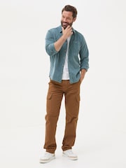 FatFace Green Long Sleeve Cord Shirt - Image 2 of 6