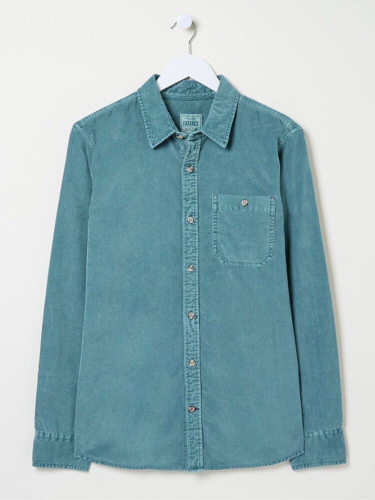 FatFace Green Long Sleeve Cord Shirt - Image 6 of 6