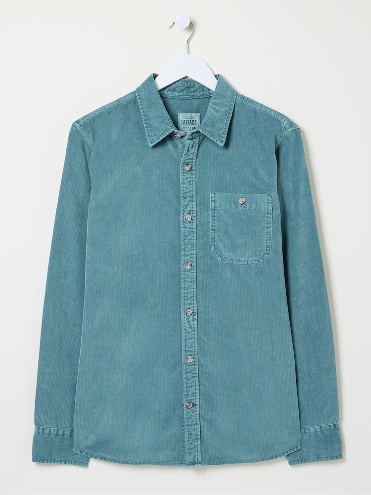 FatFace Green Long Sleeve Cord Shirt - Image 6 of 6 FatFace Green Long Sleeve Cord Shirt - Image 6 of 6