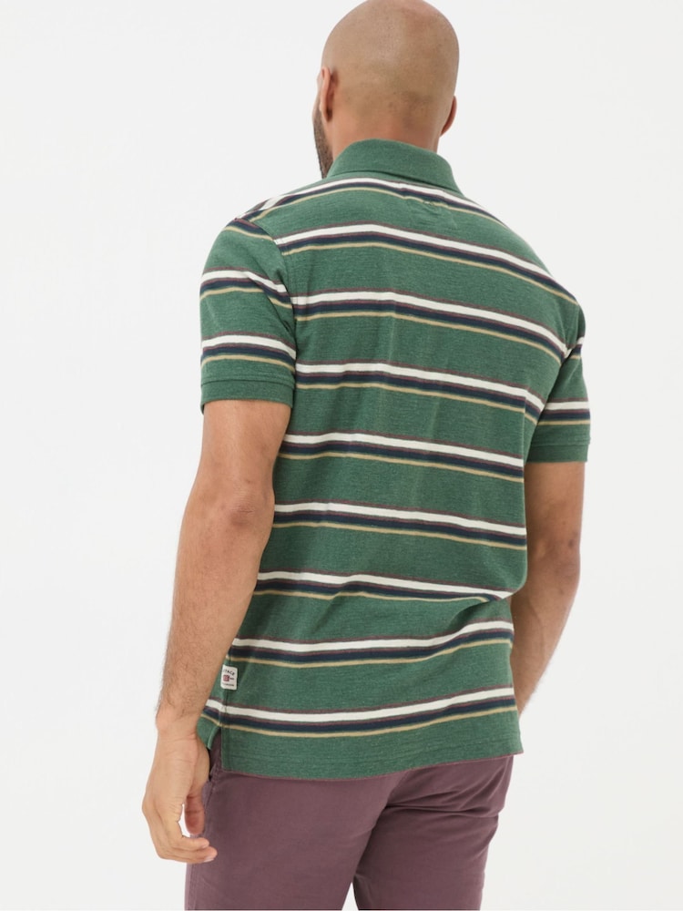 FatFace Harris Green Stripe Polo Shirt - Image 2 of 5 FatFace Harris Green Stripe Polo Shirt - Image 2 of 5