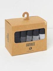 FatFace Grey Plain Boxers 5 Pack - Image 2 of 2