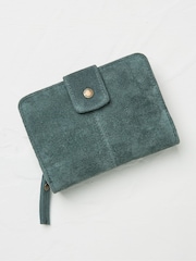 FatFace Etta Blue Suede Zip Purse - Image 1 of 2