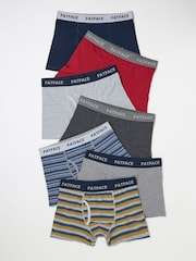 FatFace Black Stripe Boxers 7 Pack - Image 1 of 2