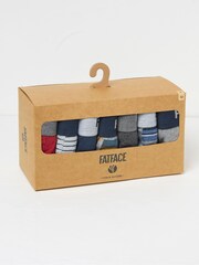 FatFace Black Stripe Boxers 7 Pack - Image 2 of 2