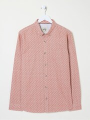FatFace Orange Block Print Shirt - Image 5 of 5