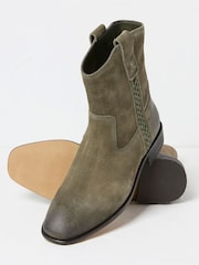 FatFace Adelaide Green Western Boots - Image 2 of 3