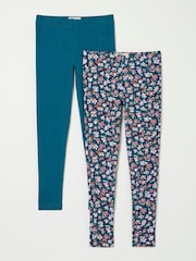 FatFace Teal Blue 2 Pack Butterfly Legging - Image 1 of 1