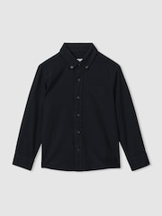 Reiss Navy Greenwich 3-9 yrs Button Down Oxford Shirt - Image 2 of 4