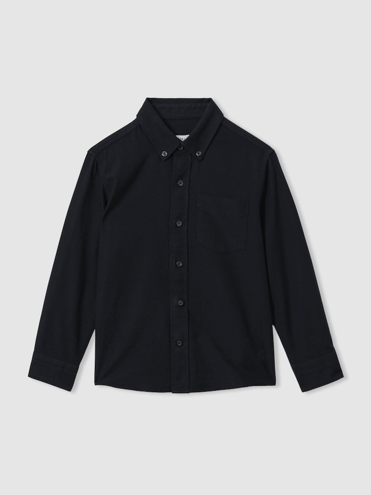 Reiss Navy Greenwich 3-9 yrs Button Down Oxford Shirt - Image 2 of 4