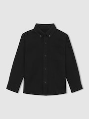 Reiss Black Greenwich Oxford Cotton Shirt - Image 2 of 5