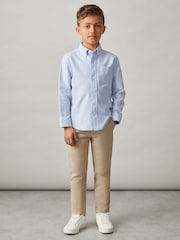 Reiss Soft Blue Greenwich 3-9 yrs Button Down Oxford Shirt - Image 3 of 4