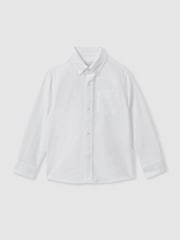 Reiss White Greenwich 9-13 yrs Button Down Oxford Shirt - Image 2 of 4