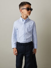 Reiss Soft Blue Greenwich 9-13 yrs Button Down Oxford Shirt - Image 3 of 4