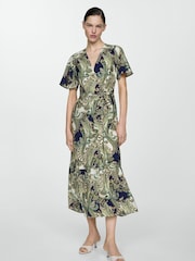 Mango Green Paisley Dress - Image 1 of 7