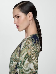 Mango Green Paisley Dress - Image 4 of 7