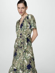 Mango Green Paisley Dress - Image 5 of 7
