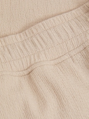 Reiss Oatmeal Rihad Textured Crepe Drawstring Shorts - Image 5 of 5