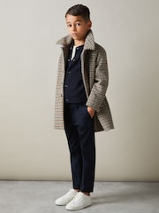 Reiss Navy Lockhurst 3-9 yrs Wool Cable Knit Cardigan - Image 3 of 4