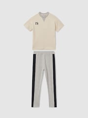 Reiss Ivory Temi 4-9 yrs Leggings and T-Shirt Set - Image 2 of 5