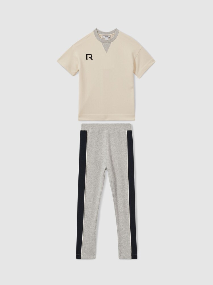 Reiss Ivory Temi 4-9 yrs Leggings and T-Shirt Set - Image 2 of 5