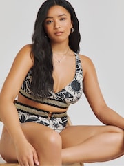 Figleaves Mystical Craft V-Shape Black Bikini Bottom - Image 1 of 3