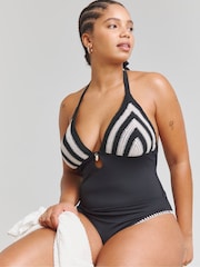 Figleaves Mystical Craft Crochet Black Swimsuit - Image 1 of 3