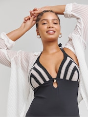 Figleaves Mystical Craft Crochet Black Swimsuit - Image 2 of 3