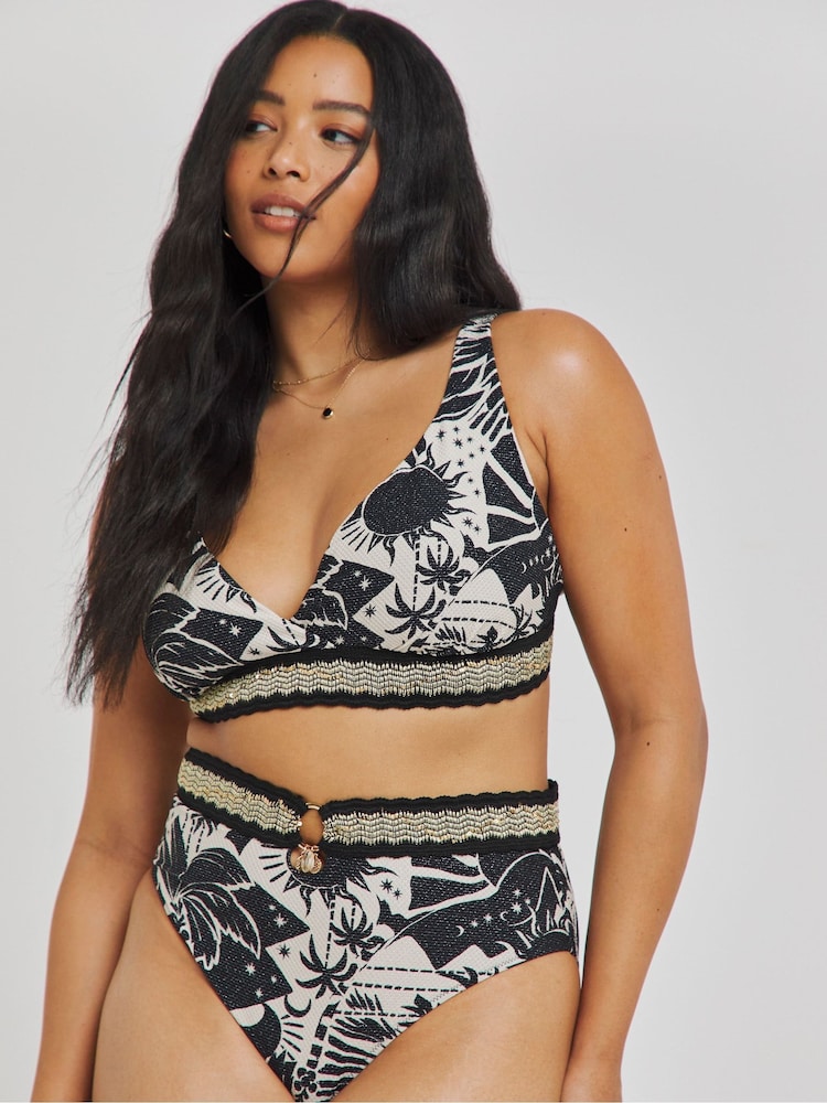 Figleaves Mystical Craft Trim Detail Bikini Black Top - Bild 1 von 4 Figleaves Mystical Craft Trim Detail Bikini Black Top - Bild 1 von 4