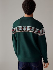 Dark Green Matching Family Mens Christmas Hamish The Highland Cow Jumper - Image 5 of 8