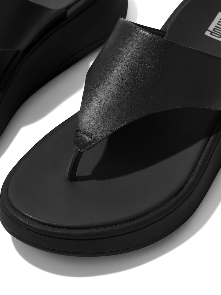 Fitflop F-Mode Leather Flatform Toe Post Sandals - Image 5 of 5