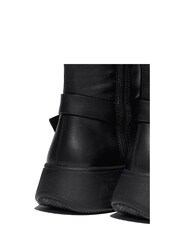 FitFlop F-Mode Folded Knot Flatform Tall Stretch Black Boots - Image 5 of 6