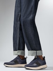 FitFlop Mens F-Mode Flow Fabric Suede Leather Trainers - Image 1 of 5