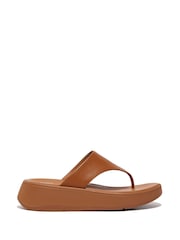 Fitflop F-Mode Leather Flatform Toe Post Sandals - Image 1 of 6