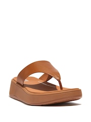 Fitflop F-Mode Leather Flatform Toe Post Sandals - Image 2 of 6