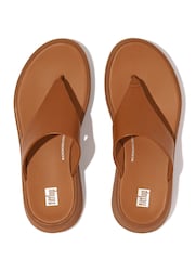 Fitflop F-Mode Leather Flatform Toe Post Sandals - Image 4 of 6