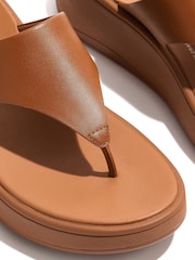 Fitflop F-Mode Leather Flatform Toe Post Sandals - Image 5 of 6