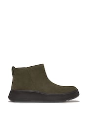 FitFlop F-Mode Suede Flatform Zip Ankle Boots - Image 2 of 5