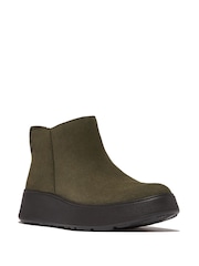FitFlop F-Mode Suede Flatform Zip Ankle Boots - Image 3 of 5
