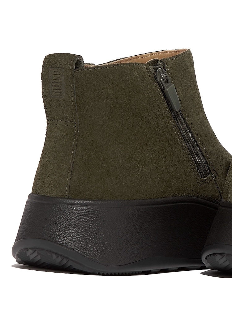 FitFlop F-Mode Suede Flatform Zip Ankle Boots - Image 5 of 5