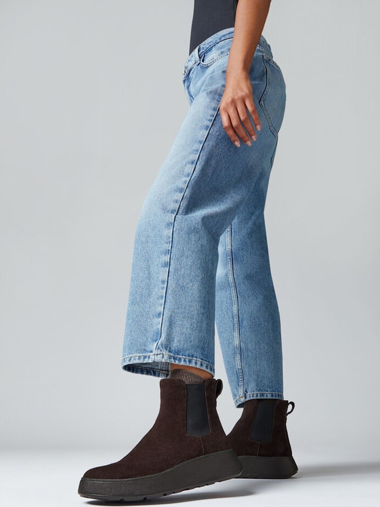 Fitflop F-Mode Suede Flatform Chelsea Boots - Image 1 of 5 Fitflop F-Mode Suede Flatform Chelsea Boots - Image 1 of 5