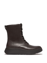 Fitflop F-Mode Leather Lace Up Flatform Ankle Boots - Image 1 of 4