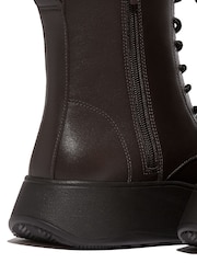 Fitflop F-Mode Leather Lace Up Flatform Ankle Boots - Image 4 of 4