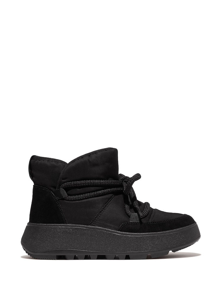 Negro - FitFlop F-Mode Water Resistant Biofleece Mesh Flatform Snow Boots - Imagen 1 de 4 Negro - FitFlop F-Mode Water Resistant Biofleece Mesh Flatform Snow Boots - Imagen 1 de 4